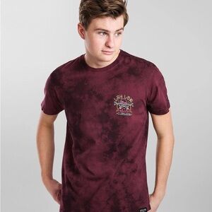 Sullen Baker Maroon Tie-Dye Tee, Size L, Excellent Condition